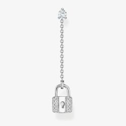 THOMAS SABO Silver & Cubic Zirconia Padlock Dropper Single Stud Earring H2213-051-14