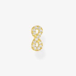 THOMAS SABO 18ct Yellow Gold Plated & Cubic Zirconia Infinity Single Stud Earring H2216-414-14