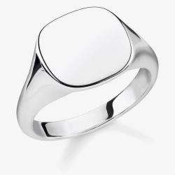 THOMAS SABO Sterling Silver Classic Square Shaped Signet Ring TR2248-001-21
