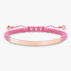 THOMAS SABO Ladies Pink Heart Rose Love Bridge Bracelet LBA0048-597-9-L19V