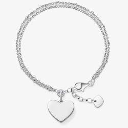THOMAS SABO Ladies Love Bridge Heart Bracelet LBA0102-001-12