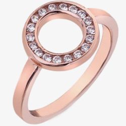 Hot Diamonds Emozioni Rose Gold Plated Saturno Ring ER002