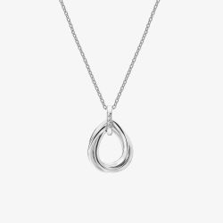 Hot Diamonds Trio Teardrop Sterling Silver Diamond Pendant Necklace DP779
