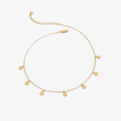 Hot Diamonds Lunar 18ct Gold Plated Diamond Multi Disc Choker Necklace DN148