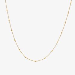 Hot Diamonds Embrace 18ct Gold Plated Beaded Cable Chain CH098