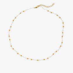 Hot Diamonds HD X Golden Edit Golden Edit Calm Mother Of Pearl Necklace DN157