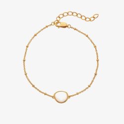 Hot Diamonds X Golden Edit Calm Gold Plated Mother Of Pearl Bracelet DL704