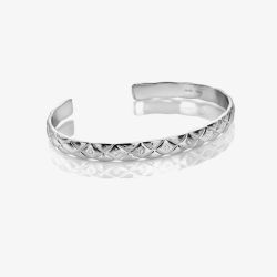 Hot Diamonds Quilted Diamond Set Silver Bangle DC180