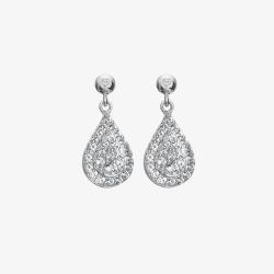 Hot Diamonds Glimmer Silver Topaz Diamond Dropper Earrings DE735