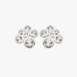 Hot Diamonds Tender Sterling Silver White Topaz Diamond Cluster Stud Earrings DE836