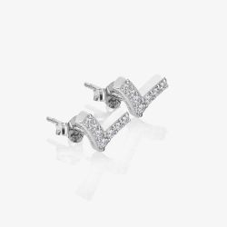 Hot Diamonds Silver Lustre White Topaz Stud Earrings DE877