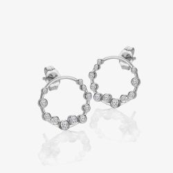 Hot Diamonds Silver Tender Wreath White Topaz Stud Earrings DE893