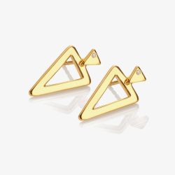 Hot Diamonds Golden Edit Triangle Paired Stud Earrings DE888
