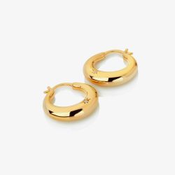 Hot Diamonds HD X Golden Edit Soul Statement Hoop Earrings DE672