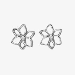 Hot Diamonds Amulet Silver Flower Stud Earrings DE711