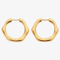 Hot Diamonds HD X Golden Edit Fluid Hoop Earrings DE726