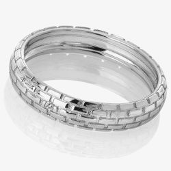 Hot Diamonds Silver Woven Band Ring DR234