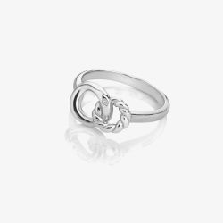 Hot Diamonds Willow Rope Silver Ring DR289