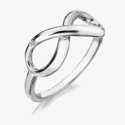 Hot Diamonds Sterling Silver Diamond Infinity Ring DR144