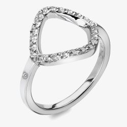 Hot Diamonds Behold White Topaz Statement Ring DR221