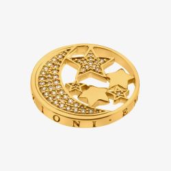 Hot Diamonds Emozioni Notturno Gold Plated 25mm Coin EC560