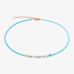 Coeur De Lion Joyful Colours Turquoise Crystal Necklace 4357/10-1506