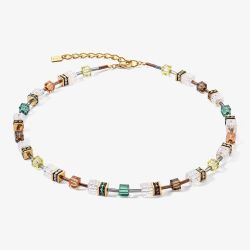 Coeur De Lion GeoCUBE Iconic Multi Stone Nature Necklace 3018/10-0911