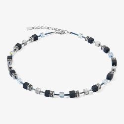 Coeur De Lion GeoCUBE Monochrome Multi Stone Necklace 4018/10-1318