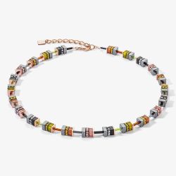 Coeur De Lion Sparkling Classic Elements Rose Gold Autumn Multi Stone Necklace 4412/10-0911