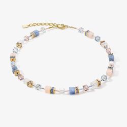 Coeur De Lion GeoCUBE Pastel Multi Stone Multi Coloured Necklace 4605/10-0720