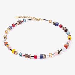 Coeur De Lion GeoCUBE Iconic Precious Multi Coloured Multi Stone Energy Necklace 4905/10-1592