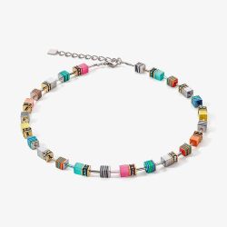 Coeur De Lion GeoCUBE Candy Multi Colour Multi Stone Necklace 5090/10-1527