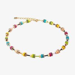 Coeur De Lion Boho Sunset Gold Tone Multi Colour Multi Stone Necklace 4413/10-1516