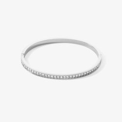 Coeur De Lion Stainless Steel Crystal Bangle 0127/37-1817