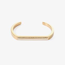 Coeur De Lion Gold Tone White Crystal Bangle 0133/32-1416