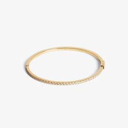 Coeur De Lion Eternal Love Gold Tone Stainless Steel Cubic Zirconia Bangle 0146/32-1816-19
