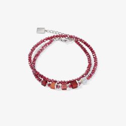 Coeur De Lion Joyful Colours Red Multi Stone Bead Bracelet 4464/30-0300