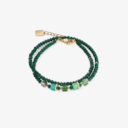 Coeur De Lion Joyful Colours Green Multi Stone Bead Bracelet 4464/30-0500
