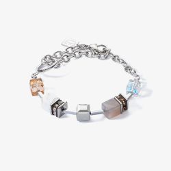 Coeur De Lion GeoCUBE Statement Precious Chunky Multi Stone Bracelet 4520/30-1210