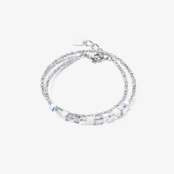 Coeur De Lion Joyful Colours Silver Multi Stone Bead Double Bracelet 4564/30-1400