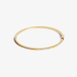 Coeur De Lion Eternal Love Gold Tone Multi Colour Cubic Zirconia Bangle 0146/32-1590