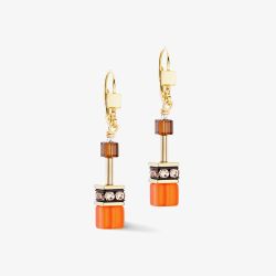 Coeur De Lion GeoCUBE Iconic Sunset Gold Layer Drop Earrings 2838/20-0211