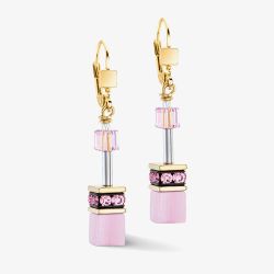 Coeur De Lion GeoCUBE Iconic Mono Pink Dropper Earrings 4020/20-1920