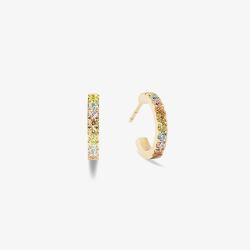 Coeur De Lion Eternal Love Multi Colour Cubic Zirconia Hoop Earrings 0146/23-1590