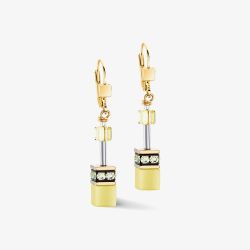 Coeur De Lion Gold Tone Yellow Multi Stone Dropper Earrings 4020/20-0120