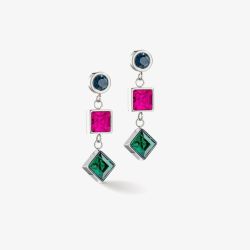 Coeur De Lion Multicolour Crystal Winter Earrings 4545/21-1541