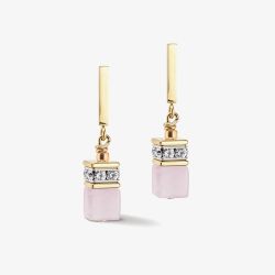 Coeur De Lion GeoCUBE Iconic Precious Rose Earrings 4605/21-1920