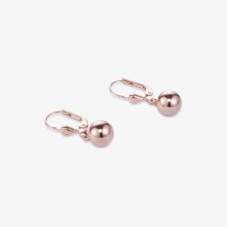 Coeur De Lion Rose Gold Tone Ball Drop Earrings 4935/20-1620