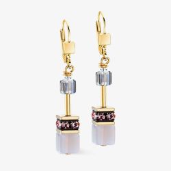 Coeur De Lion GeoCUBE Iconic Precious Golden Blush Earrings 4905/20-1924
