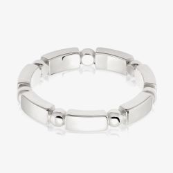 Daisy London Stacked Sterling Silver Chunky Ring SRB9004_SLV